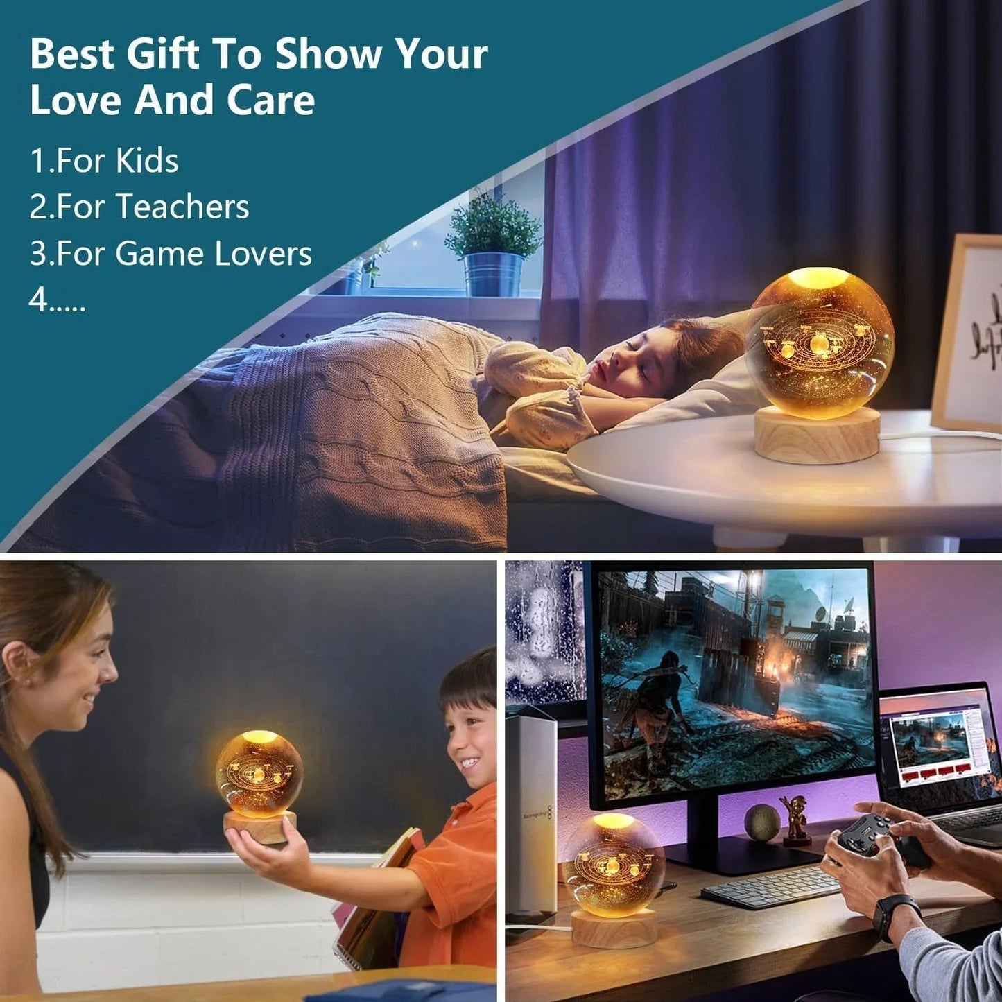 Imported 3D Crystal Ball Lamps