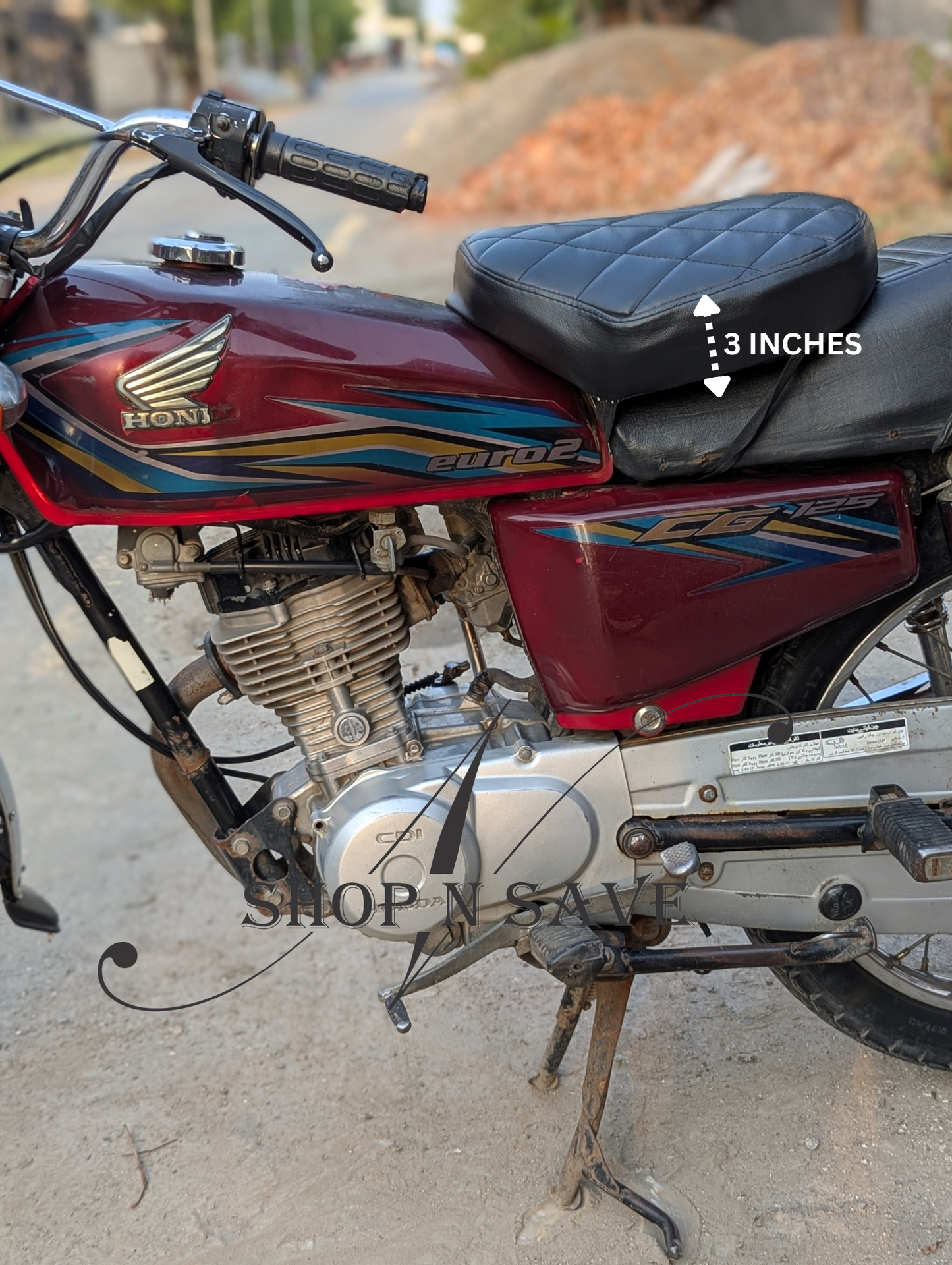 Motorcycle Seat Cushion – Universal Fit (Compatible with Honda CD 70, CG 125/150, China 70, Suzuki, Yamaha, EVEs & More)