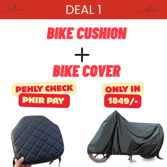 DEAL 1 {BIKE SEAT CUSHION + WATERPROOF BIKE COVER}