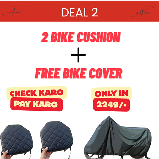 DEAL 2 {2 BIKE SEAT CUSHION + FREE WATERPROOF BIKE COVER}